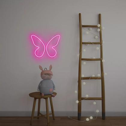Imagem de Neon Led Borboleta Rosa decoração Quarto Festa