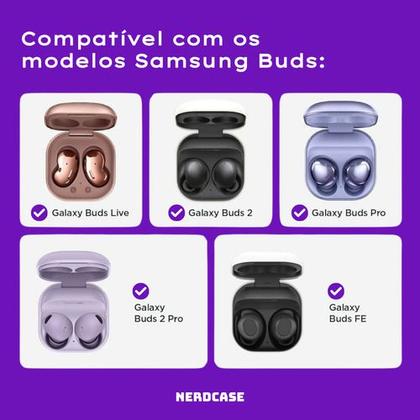 Imagem de  NERDCASE, Case, Capa, Capinha Fofa Leitão, Silicone, Compatível com Galaxy Buds 2, Live, Pro, FE
