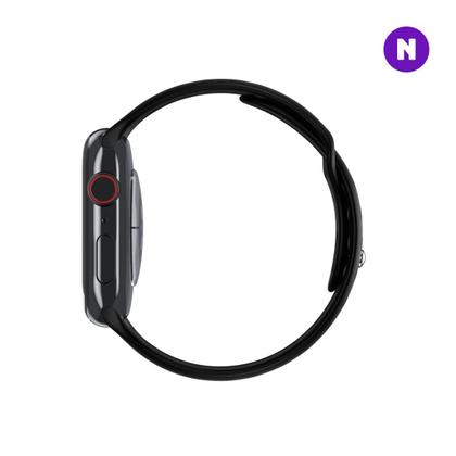 Imagem de NERDCASE, Pulseira NK Furadinha Compatível Apple Watch, 38/40/41mm, Preto/Cinza