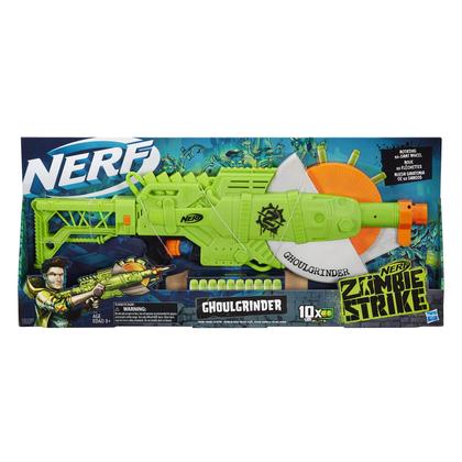 Imagem de NERF Zombie Strike Ghoulgrinder Blaster - Roda giratória de 10-Dardos, 10 Dardos Oficiais de Elite de Ataque Zumbi - para crianças, adolescentes, adultos