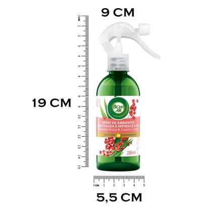 Imagem de Neutralizador Tabaco Bom Ar Pimenta Rosa Capim Limão Kit 3