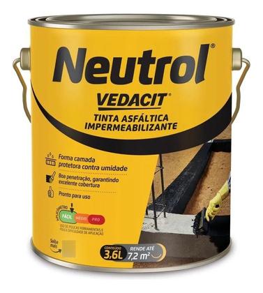 Imagem de Neutrol Tinta Asfáltica 3,6l Vedacit Impermeabilizante