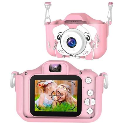 Imagem de New Camera Digital Infantil Fotos Voz Com Capa Anti Queda Jogos Cor Rosa