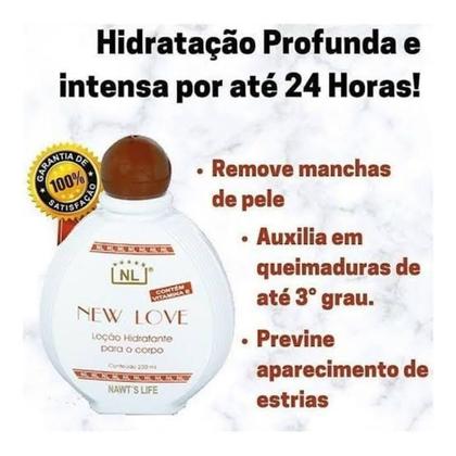 Imagem de New Love Creme Loção Hidratante Para o Corpo 230ml Original Nawts Life