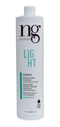 Imagem de Ng De France Kit Vegano Shampoo Light Para Cabelos Finos e Oleosos 1l + Leave-in Light + Máscara Light 500g