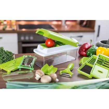Imagem de Nicer Dicer Plus Cortador Fatiador de Legumes Frutas e Verduras Espiral Ralador Picador Multiuso