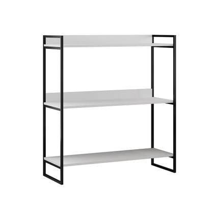 Imagem de Nicho 3 Prateleiras 95cm Industrial Córdoba Preto e Branco
