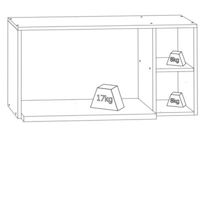 Imagem de Nicho Aéreo para Micro-ondas em MDF Americana C557 Henn
