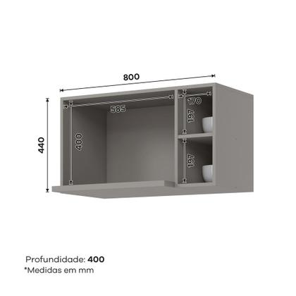 Imagem de Nicho Aéreo para Micro-ondas em MDF Americana C557 Henn