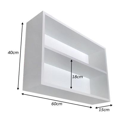 Imagem de Nicho Baixo Decorativo Prateleira em Mdf Branco 60 X 40