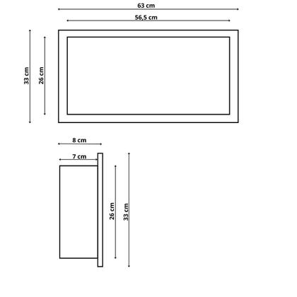 Imagem de Nicho Banheiro Embutir 30x60cm Plástico Branco - Gerplast, Opção: Branco(a)
