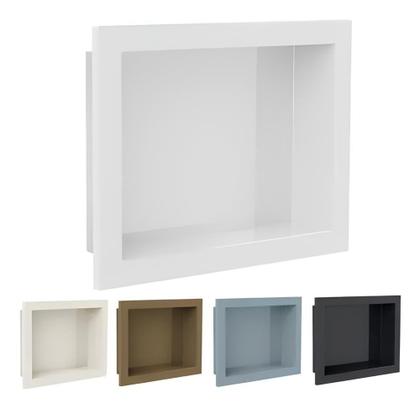 Imagem de Nicho Banheiro Tipo Porcelanato Parede Embutir 30x40cm Preto - GERPLAST