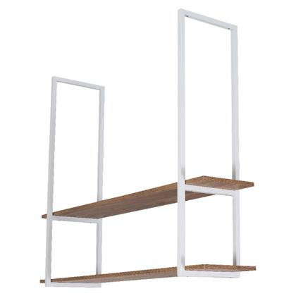Imagem de Nicho Branco Prateleira Suspensa Teto Cozinha Madeirado 60cm