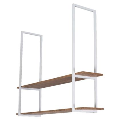Imagem de Nicho Branco Prateleira Suspensa Teto Cozinha Madeirado 60cm