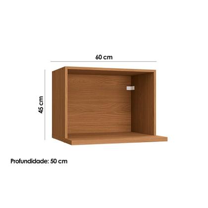 Imagem de Nicho de Cozinha Modulado Suporte p/ Microondas Ciela R640 45x60cm Canela - Kappesberg