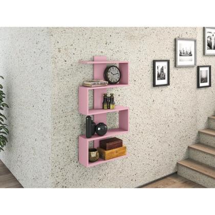 Imagem de Nicho de Parede Decorativo 3087 com 4 Nichos - Rosa