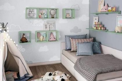 Imagem de Nicho De Parede Prateleira Duplo Decorativo Várias Cores