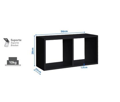 Imagem de Nicho De Parede Prateleira Duplo Decorativo Várias Cores