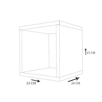 Imagem de nicho decorativo 15x15x20 cm preto Hub18