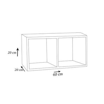 Imagem de Nicho Duplo 40X20X20 cm Em Mdf