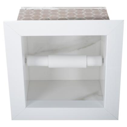 Imagem de Nicho Em Porcelanato Polido Para Banheiro - kit com 3 peças  ( Calacata )