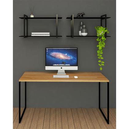 Imagem de Nicho Industrial Paris Preto e Tampo Preto 80 Cm