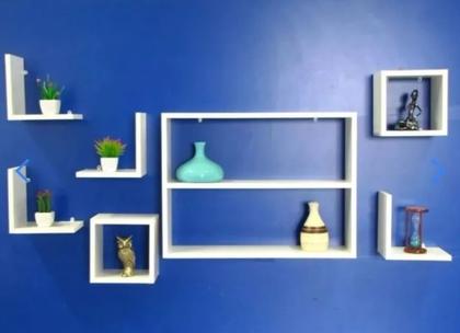 Imagem de Nicho Kit 7 Prateleira Mdf Branco 10cm Profundidade 100% Mdf