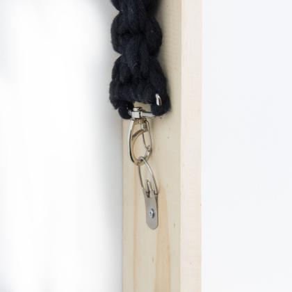 Imagem de  Nicho Macramê Preto  30 X 35 Cm Retangular