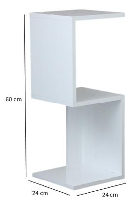 Imagem de Nicho Mesa Cabeceira S 24x24x60 Quarto Decoração - Branco