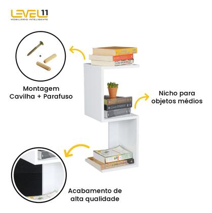 Imagem de Nicho Mesa Cabeceira S 24x24x60 Quarto Decoração - Branco