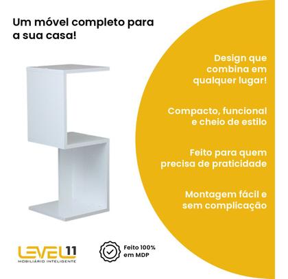 Imagem de Nicho Mesa Cabeceira S 24x24x60 Quarto Decoração - Branco