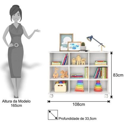 Imagem de Nicho Multifuncional Com Rodízios Toys 6 Gavetas Branco