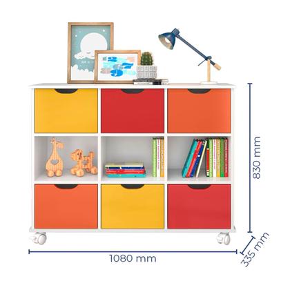 Imagem de Nicho Organizador c/ 6 Gavetas com Rodízio Roterdã Q01 - Doce Sonho Móveis