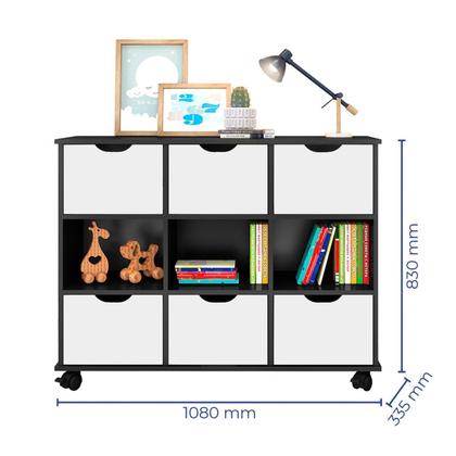 Imagem de Nicho Organizador c/ 6 Gavetas com Rodízio Roterdã Q01 - Doce Sonho Móveis