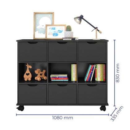 Imagem de Nicho Organizador c/ 6 Gavetas com Rodízio Roterdã Q01 - Doce Sonho Móveis