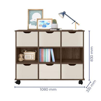 Imagem de Nicho Organizador c/ 6 Gavetas com Rodízio Roterdã Q01 - Doce Sonho Móveis