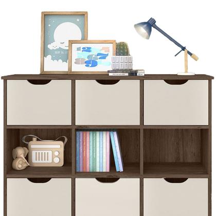 Imagem de Nicho Organizador c/ 6 Gavetas com Rodízio Roterdã Q01 - Doce Sonho Móveis