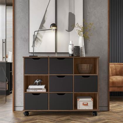 Imagem de Nicho Organizador c/ 6 Gavetas com Rodízio Roterdã Q01 - Doce Sonho Móveis