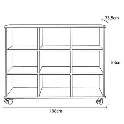 Imagem de Nicho Organizador com 6 gavetas Branco com rodízios - Qmovi