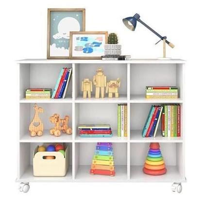 Imagem de Nicho Organizador com 6 gavetas Branco com rodízios - Qmovi