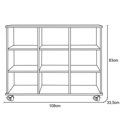Imagem de Nicho Organizador com 9 gavetas color e rodízios - Qmovi