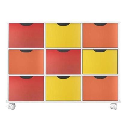 Imagem de Nicho Organizador com 9 gavetas color e rodízios - Qmovi