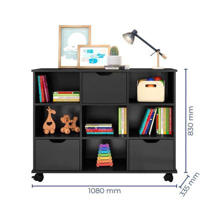 Imagem de Nicho Organizador Com Rodízios Toys 9 Gavetas Q01 Pto/pto - Mpozenato