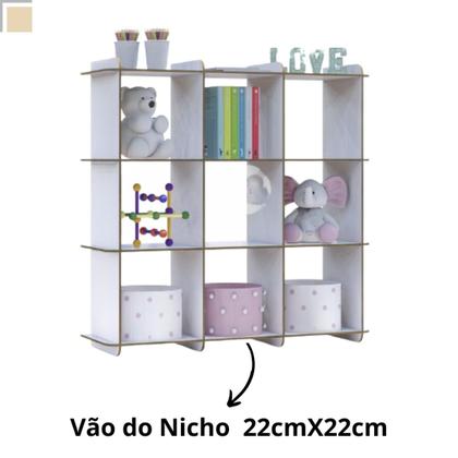 Imagem de Nicho Organizador Para Quarto Infantil Menina Dormitório Mdf