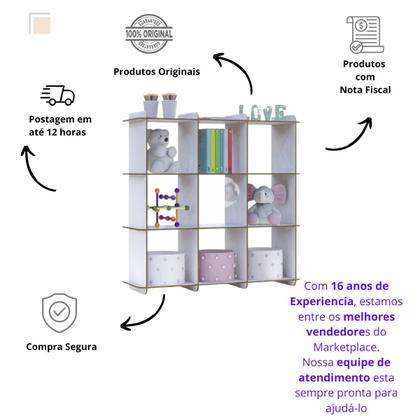 Imagem de Nicho Organizador Para Quarto Infantil Menina Dormitório Mdf