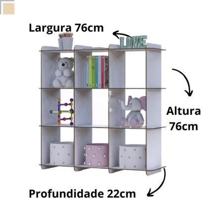 Imagem de Nicho Organizador Para Quarto Infantil Menino Brinquedos Mdf
