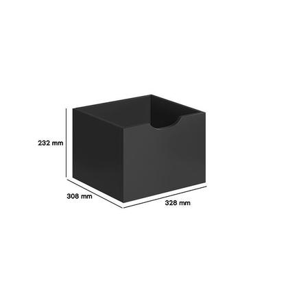 Imagem de Nicho Organizador Retrô 1478 com 3Gavetas Preto - Qmovi