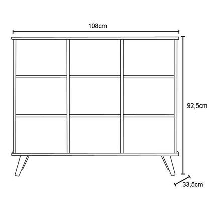 Imagem de Nicho Organizador Retro Branco com 9 Gavetas Brancos 108 x 92,5cm - FdECOR