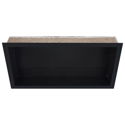 Imagem de Nicho Para Banheiro Em Porcelanato Polido Porta Shampoo Sabonete Organizador (Preto Absoluto 60cm)