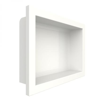 Imagem de Nicho para Banheiro Mármore Sintético 45,2x10x33cm Branco